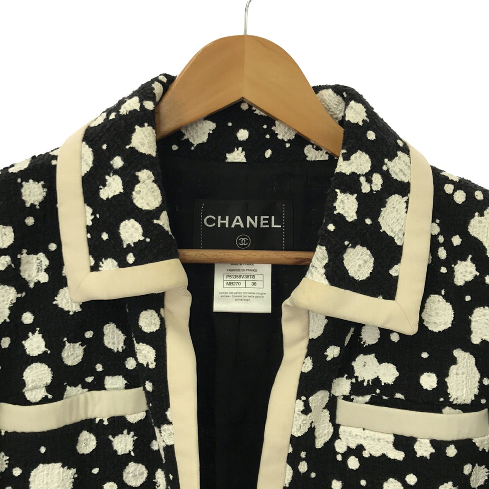 Chanel Cotton Jacket Black P51358V38118