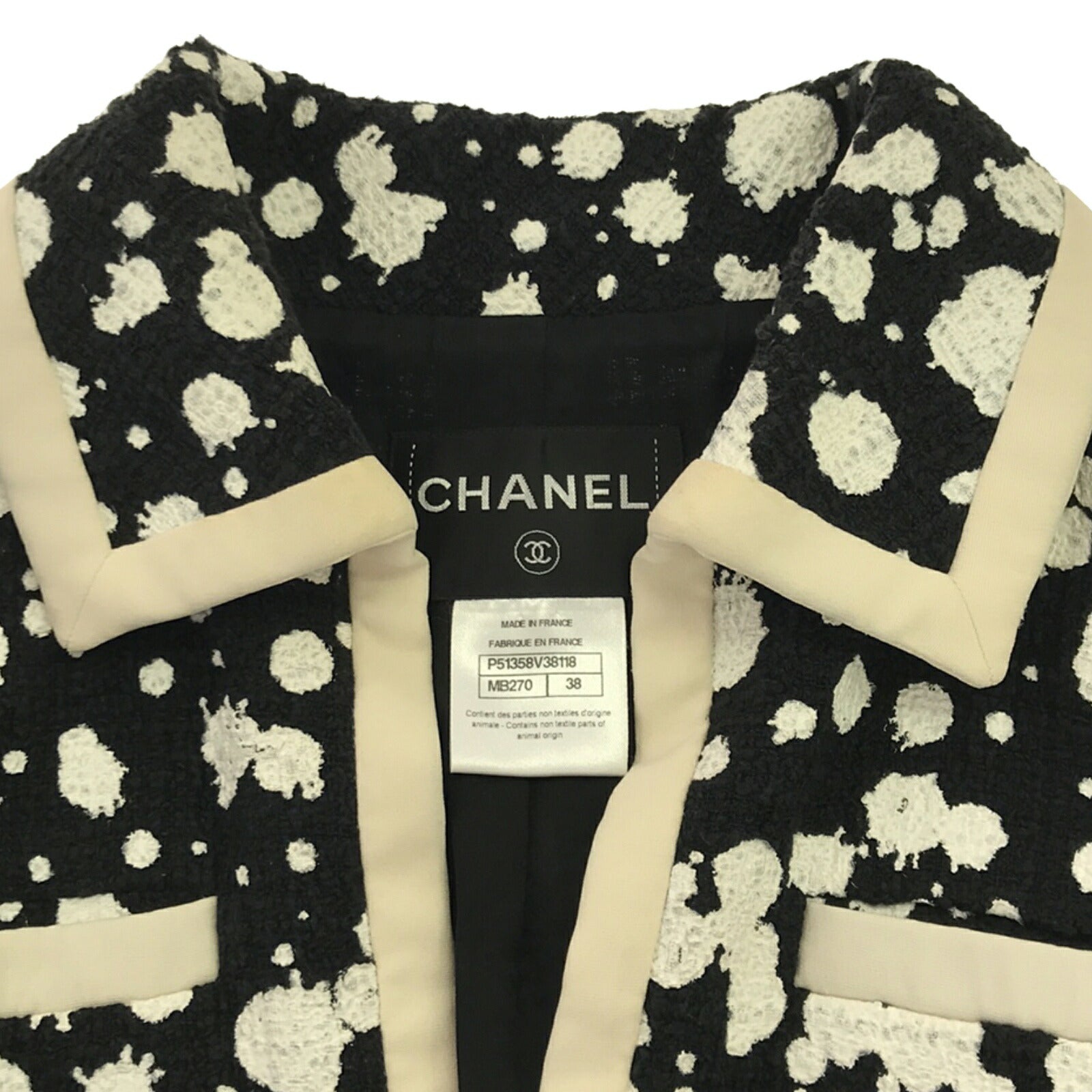 Chanel Cotton Jacket Black P51358V38118