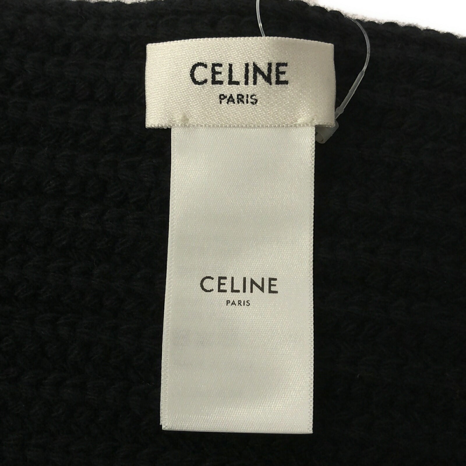 Celine Wool Scarf Black Unisex