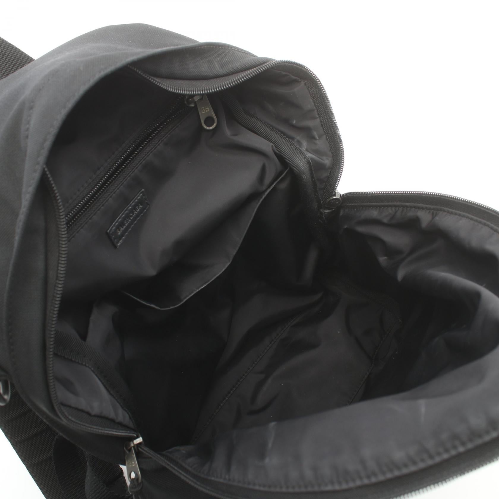 Balenciaga Nylon Canvas Backpack Black