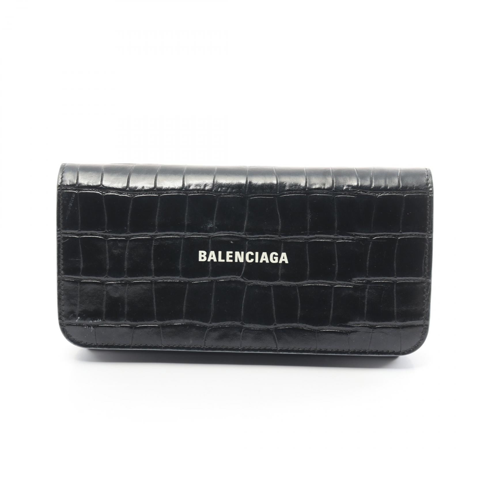 Balenciaga Leather Bifold Long Wallet