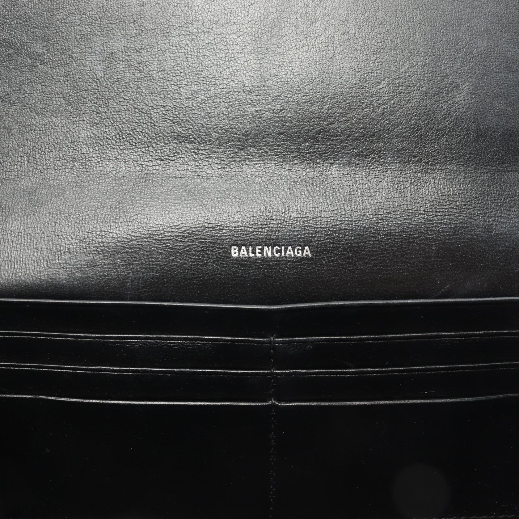 Balenciaga Leather Bifold Long Wallet