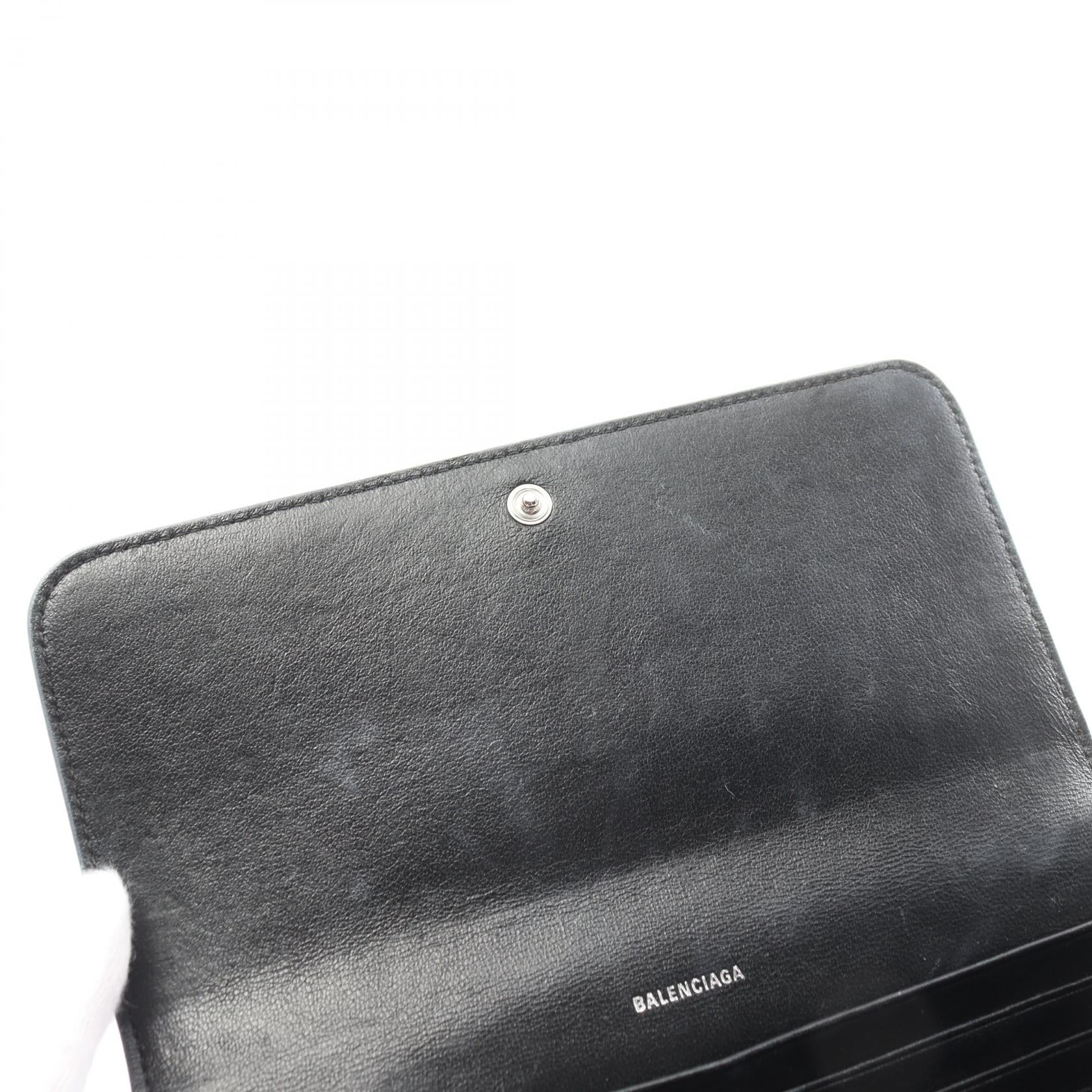 Balenciaga Leather Bifold Long Wallet