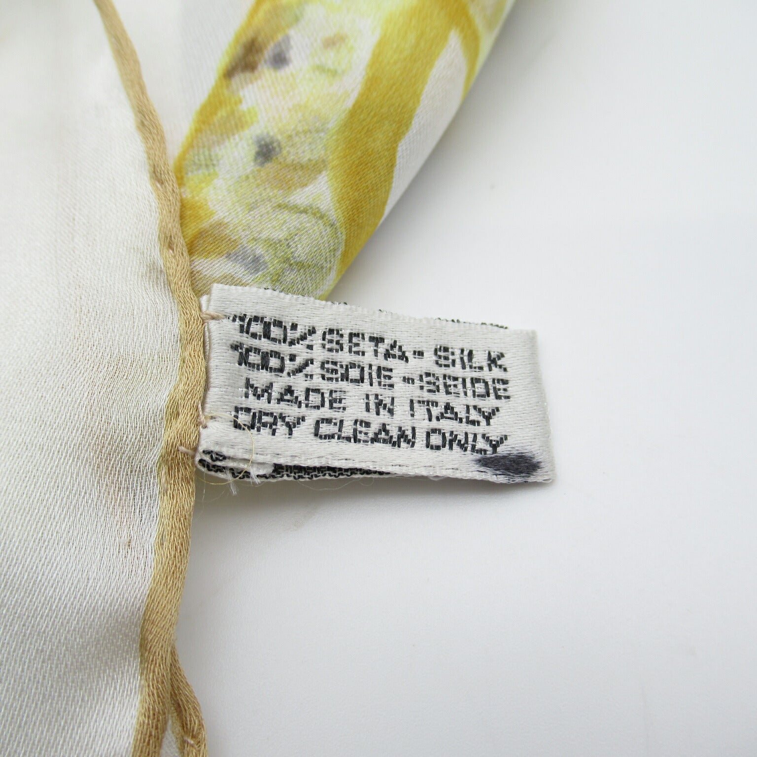 Chanel Silk Scarf White/Yellow