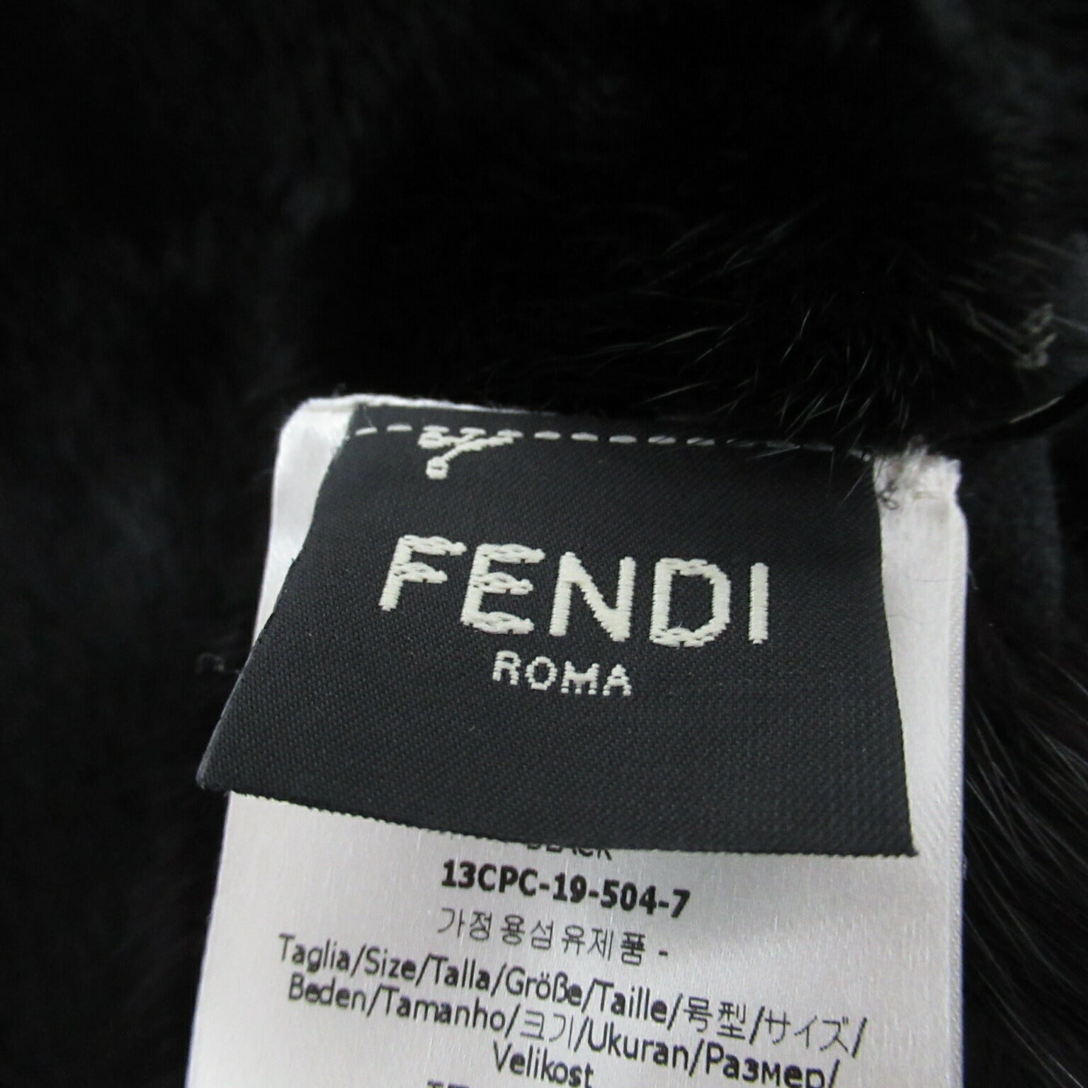 Fendi Mink Jacket Black Used