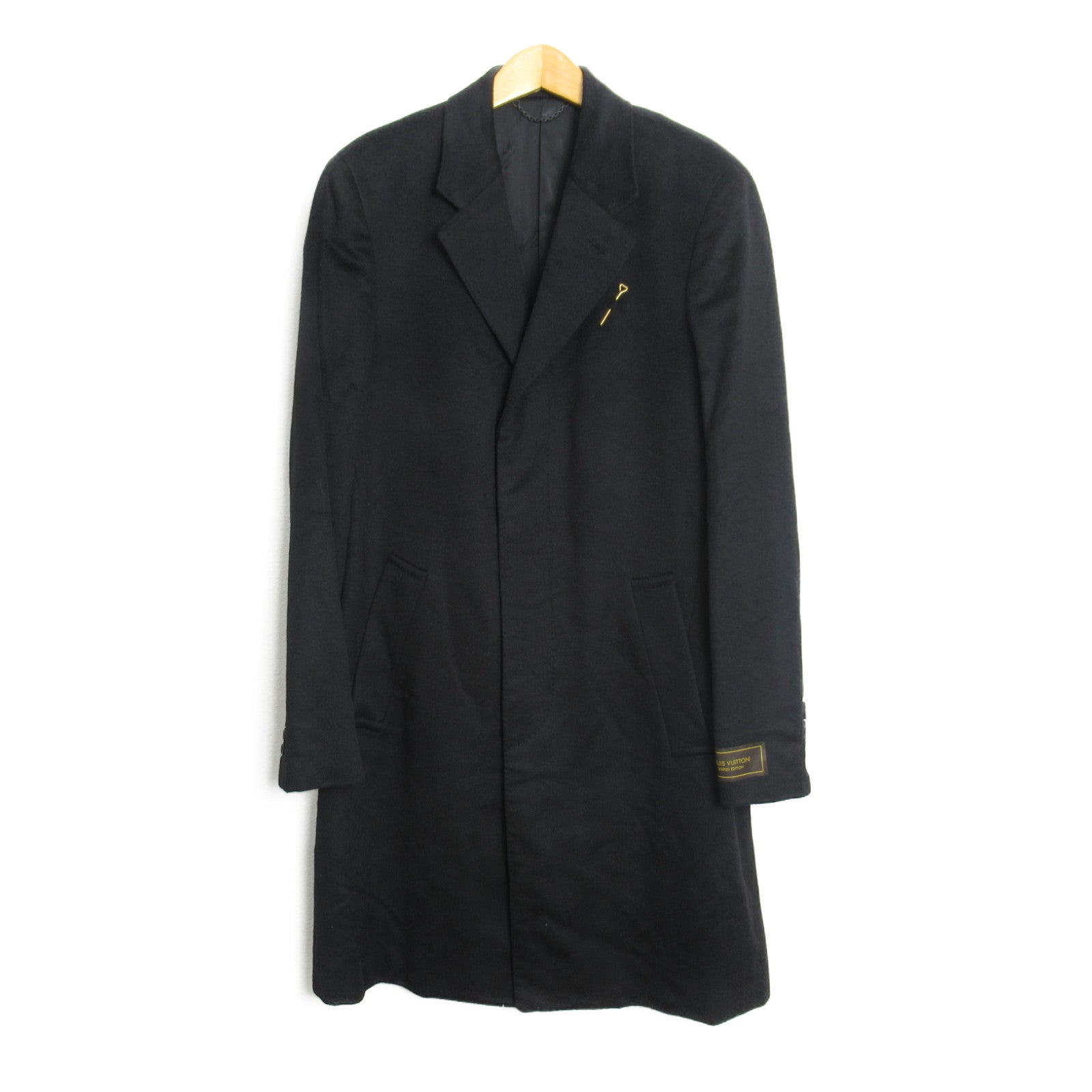 Louis Vuitton Wool Long Coat with Brooch