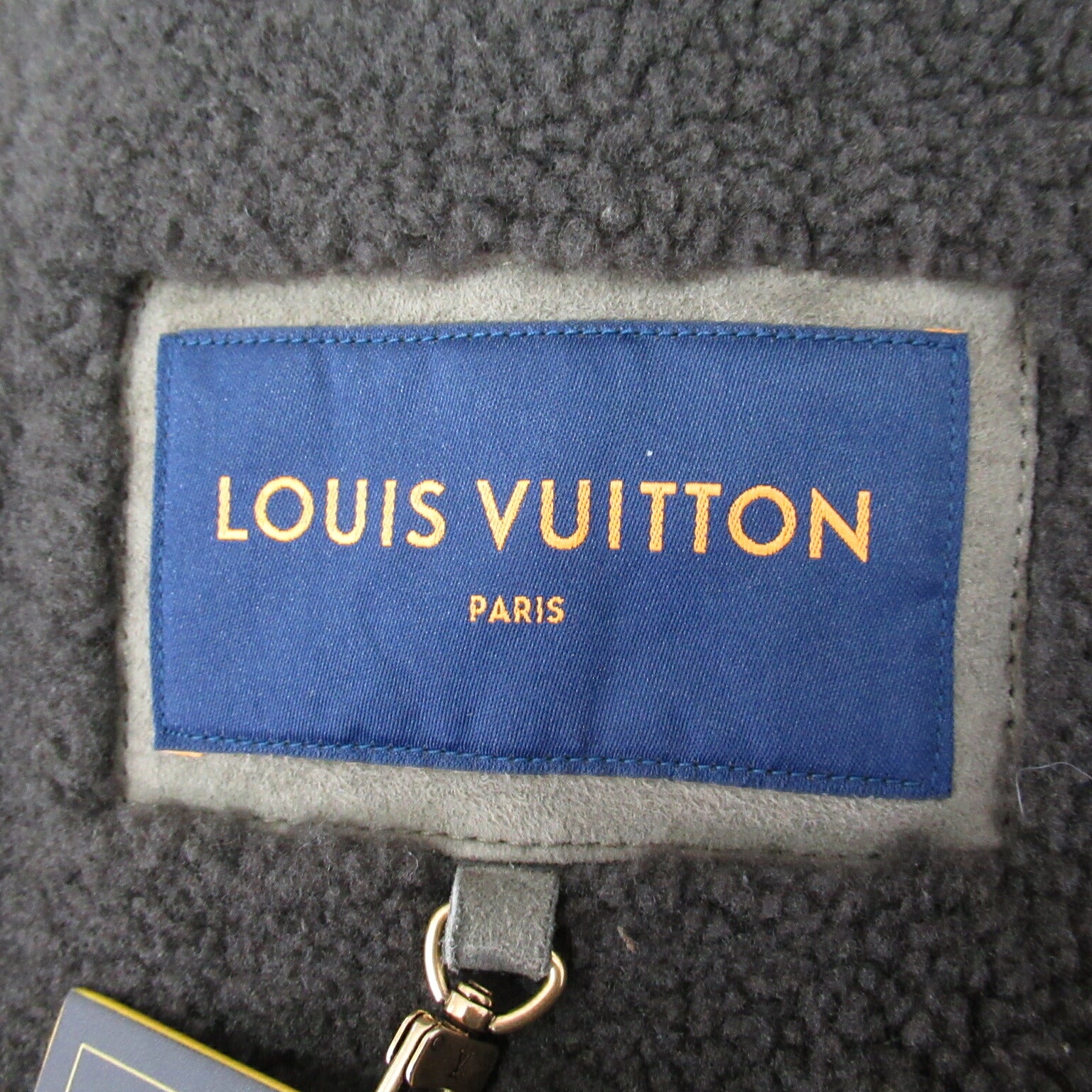 Louis Vuitton Sheepskin Logo Jacket Khaki