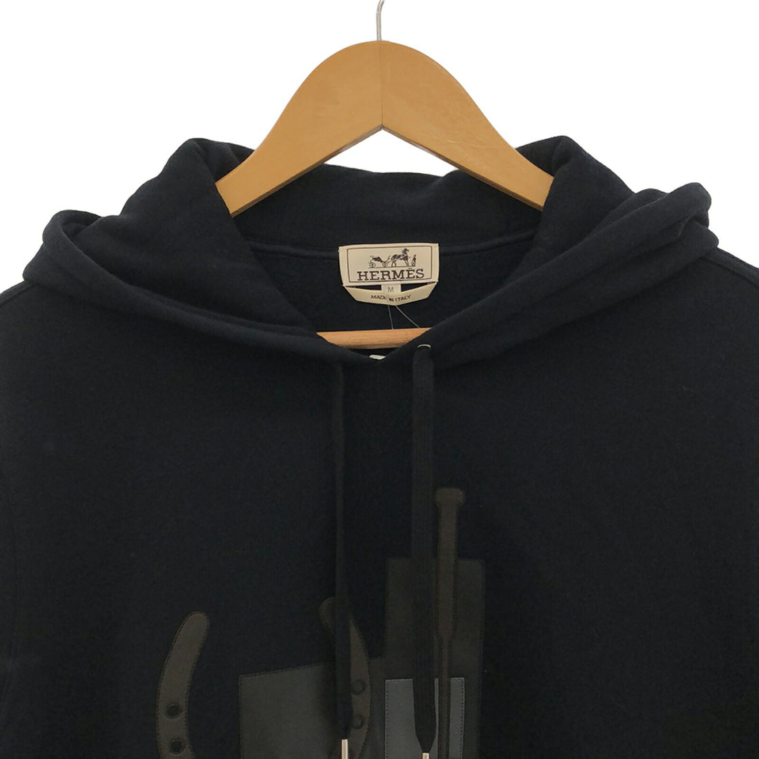 Hermes Cotton Zip-Up Hoodie Navy