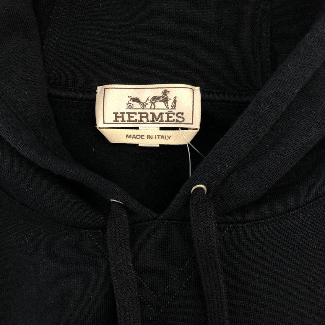 Hermes Cotton Zip-Up Hoodie Navy