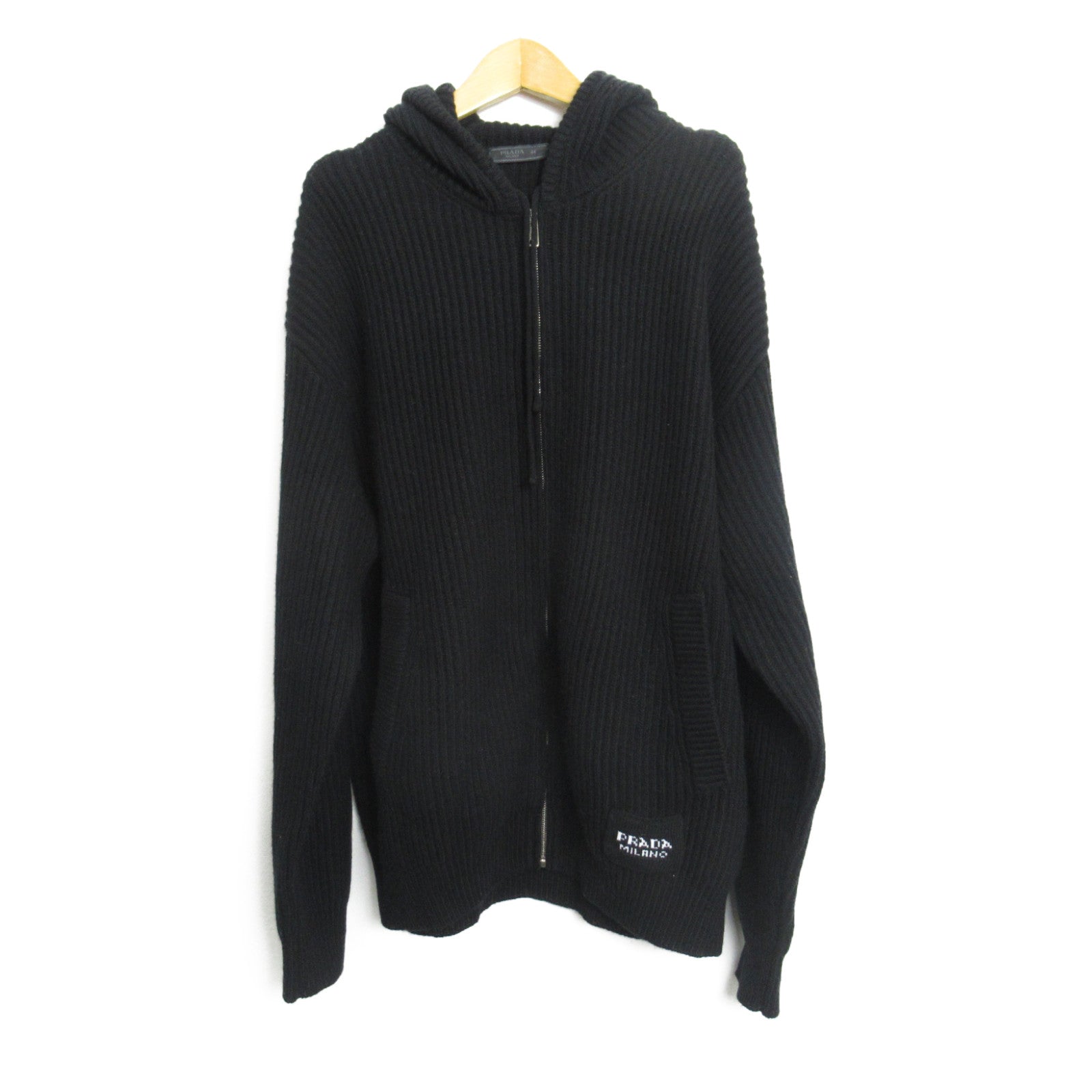 Prada Wool Zip Cardigan Black Men