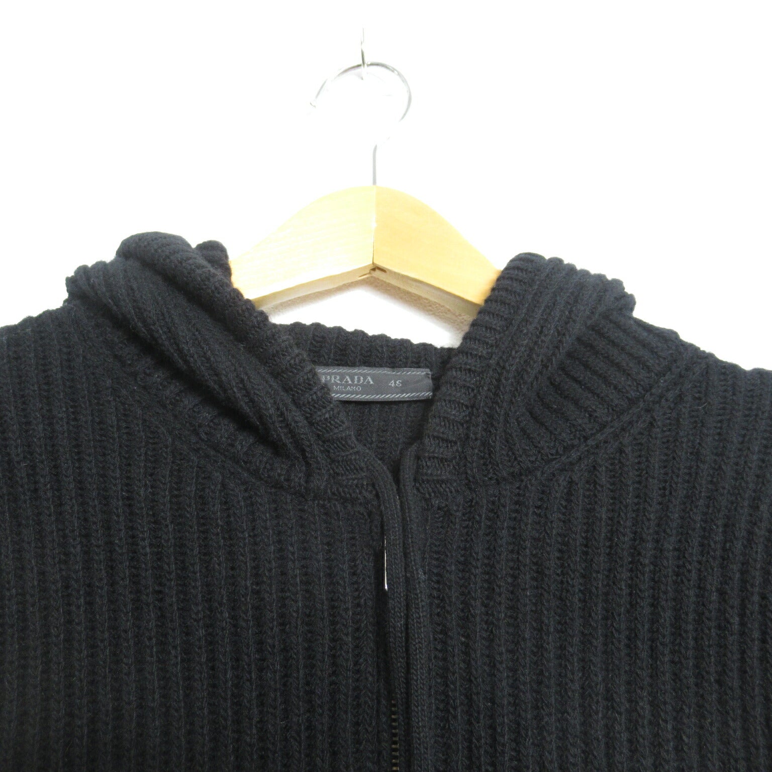 Prada Wool Zip Cardigan Black Men