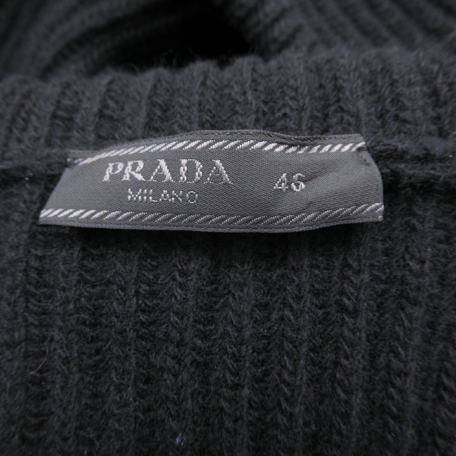 Prada Wool Zip Cardigan Black Men