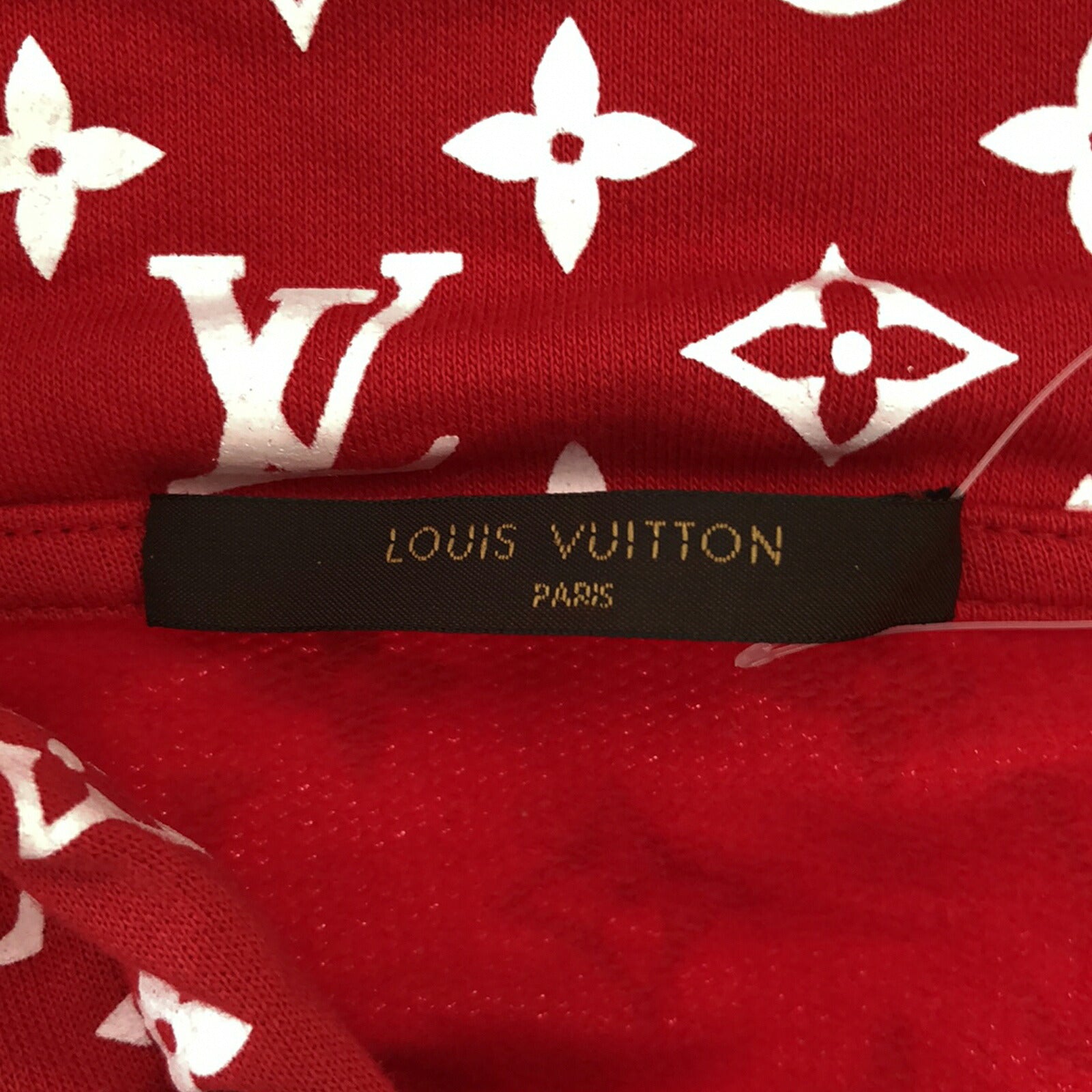 Louis Vuitton Supreme Cotton Hoodie Red