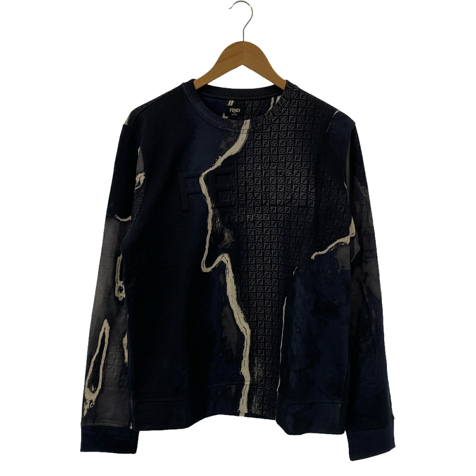 Fendi Cotton Sweatshirt Navy Men