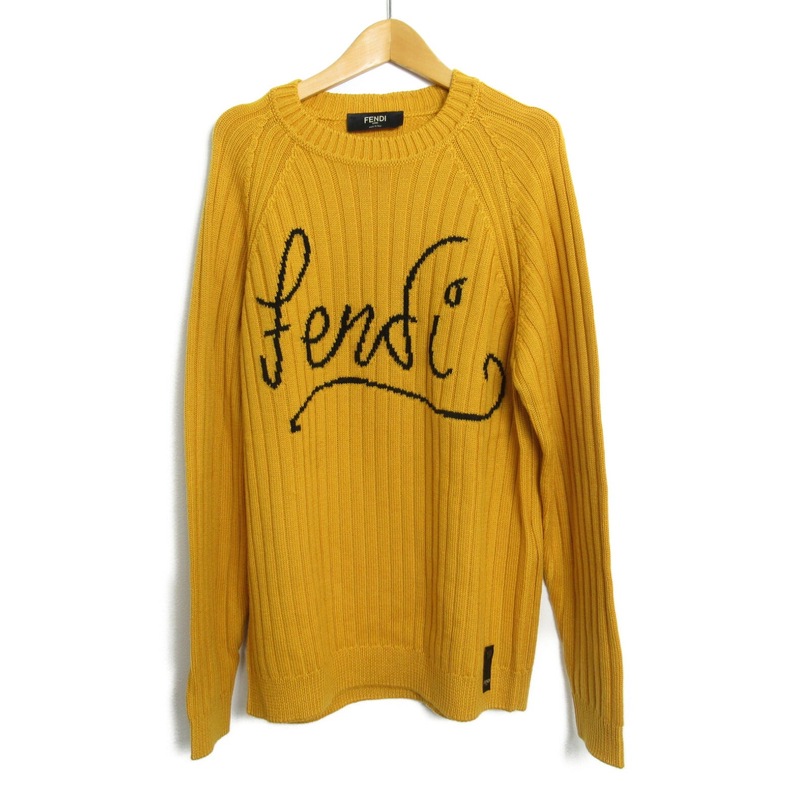 Fendi Wool Sweater Yellow Men