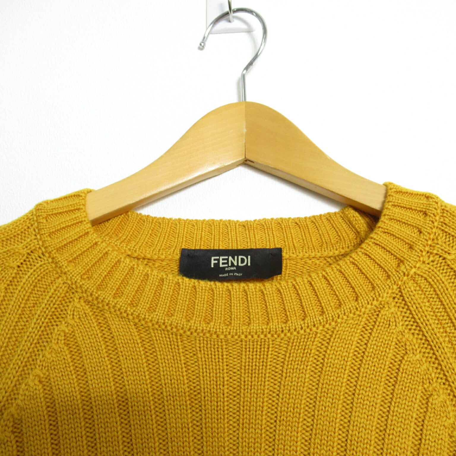 Fendi Wool Sweater Yellow Men