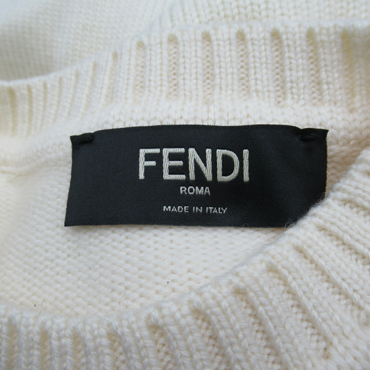 Fendi Wool Sweater White/Black Men