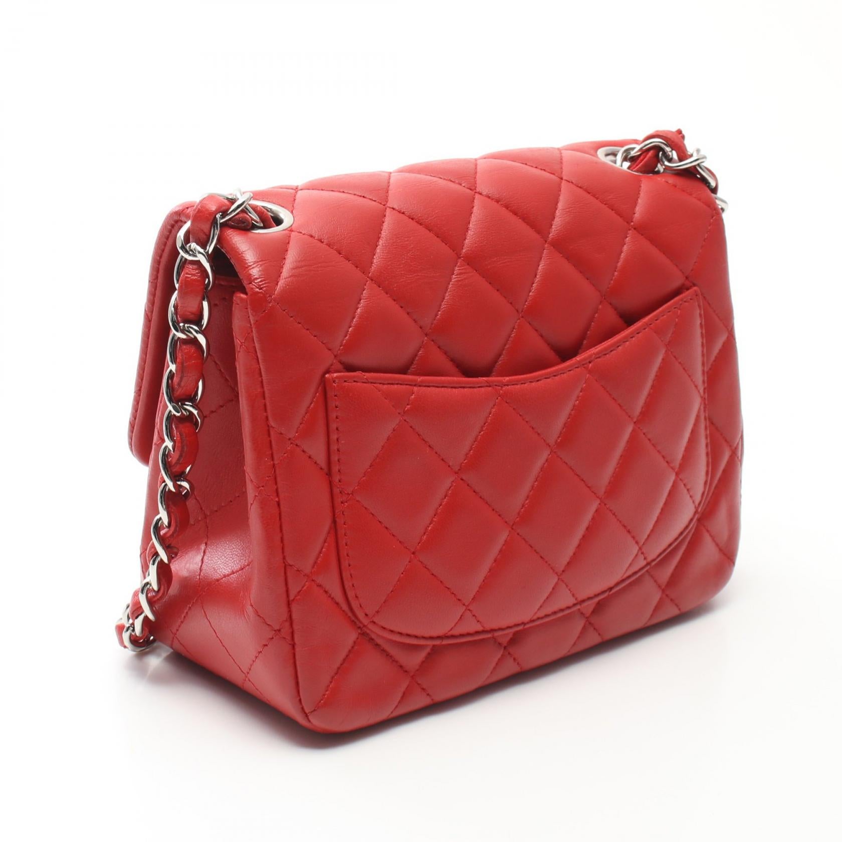 Chanel Mini Matelasse Shoulder Bag Red