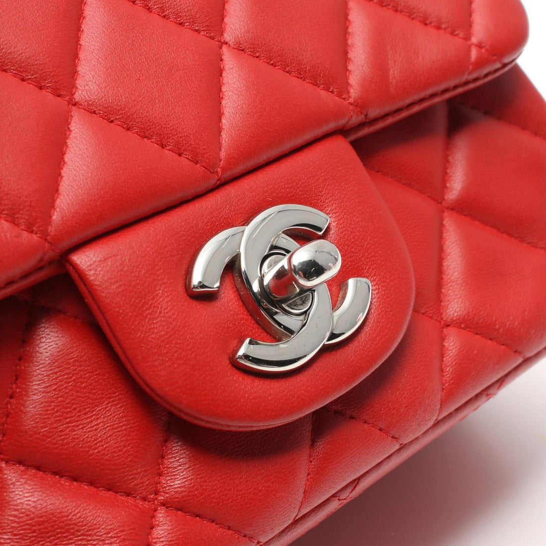 Chanel Mini Matelasse Shoulder Bag Red