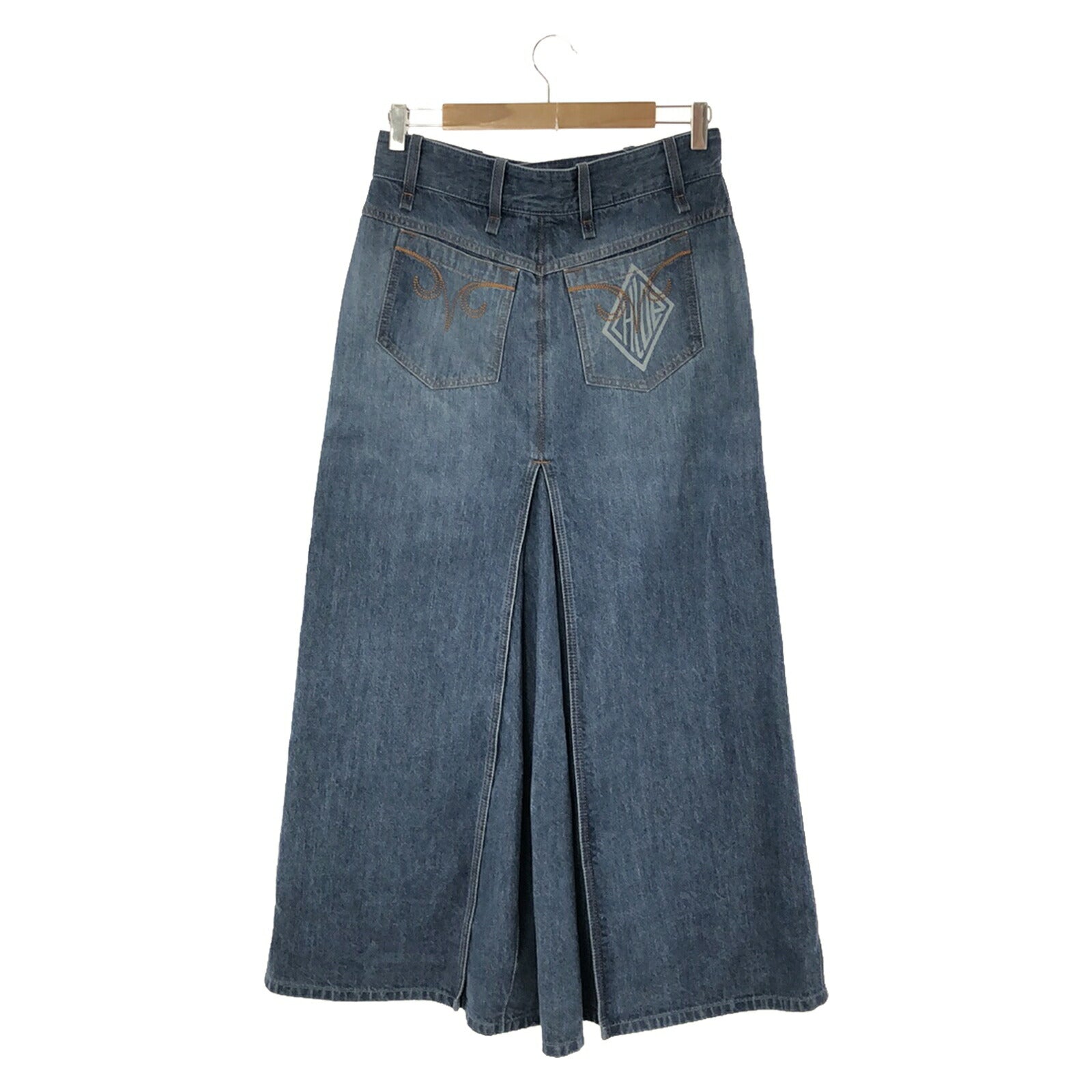 Chloe Denim Long Skirt Cotton Blue