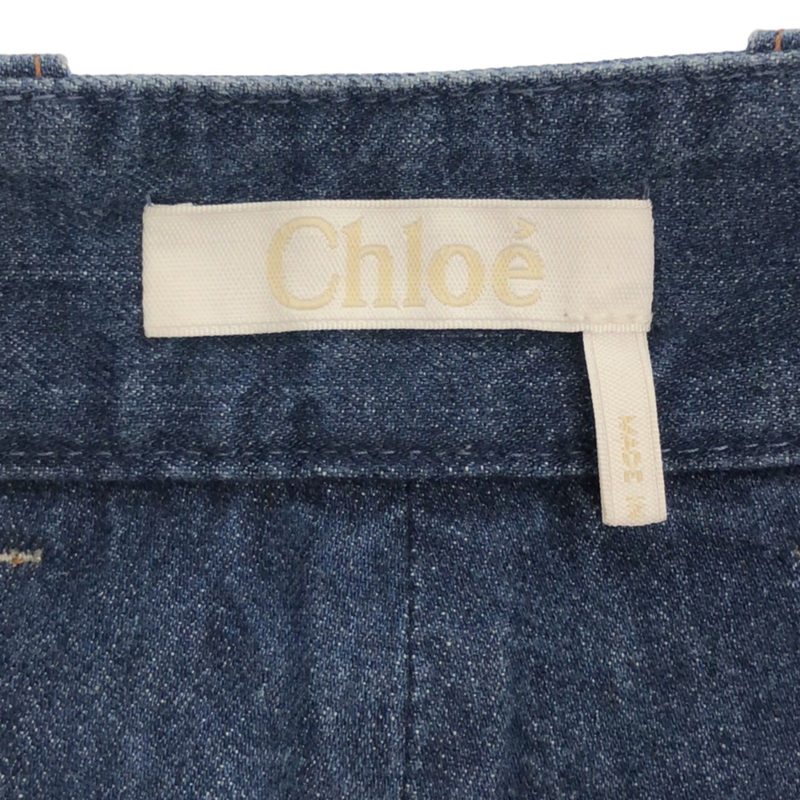 Chloe Denim Long Skirt Cotton Blue