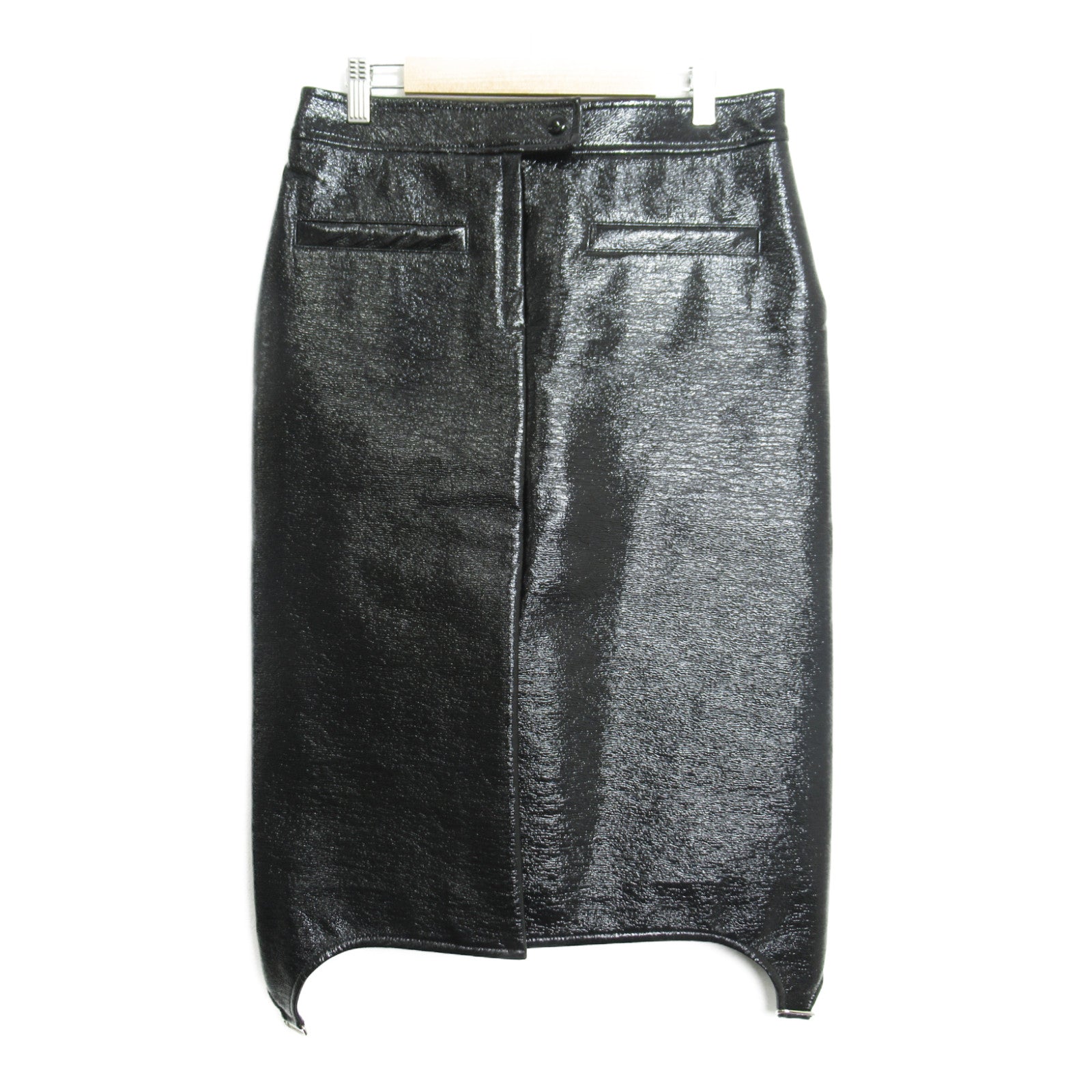 COURREGES Cotton Skirt Black Used