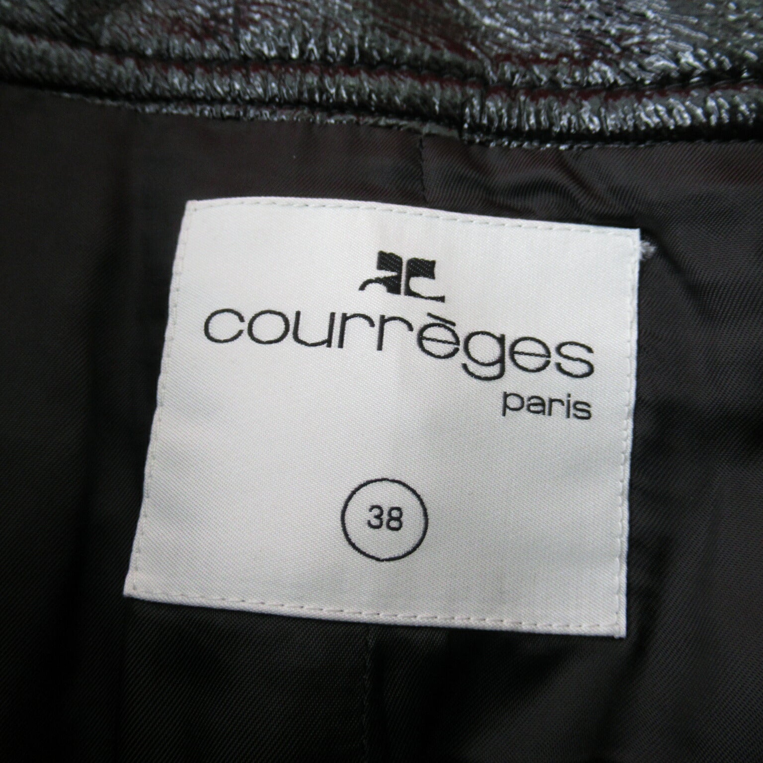 COURREGES Cotton Skirt Black Used