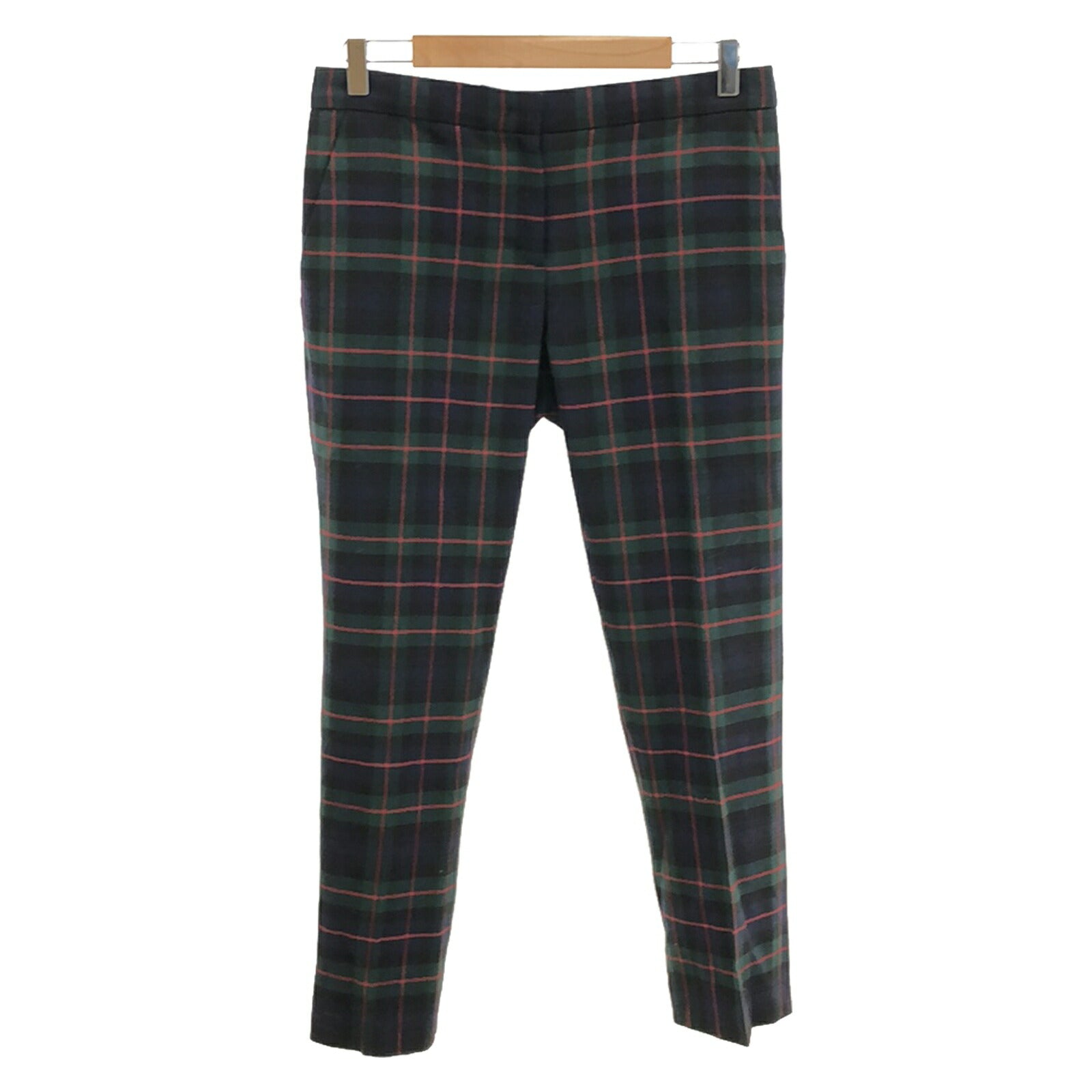 Burberry Wool Check Pants Navy