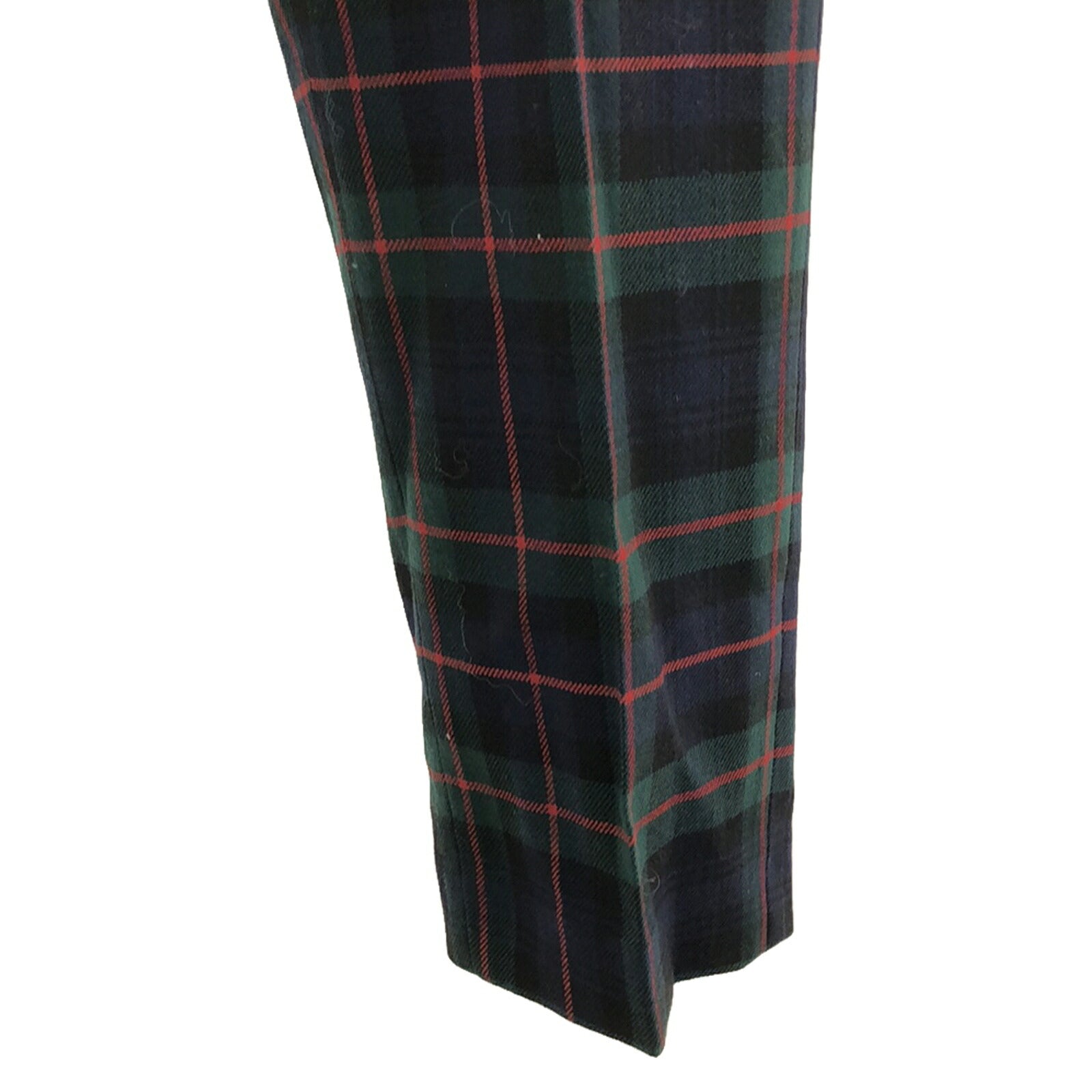 Burberry Wool Check Pants Navy