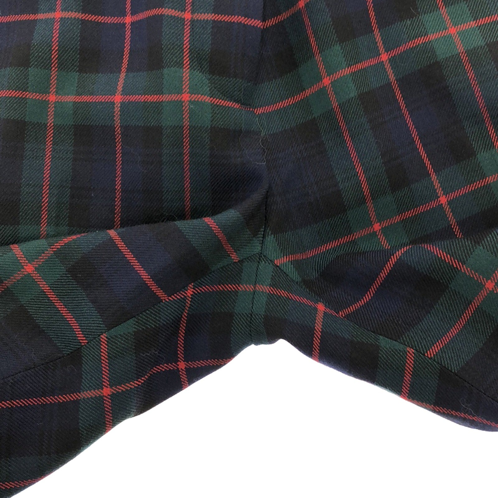 Burberry Wool Check Pants Navy