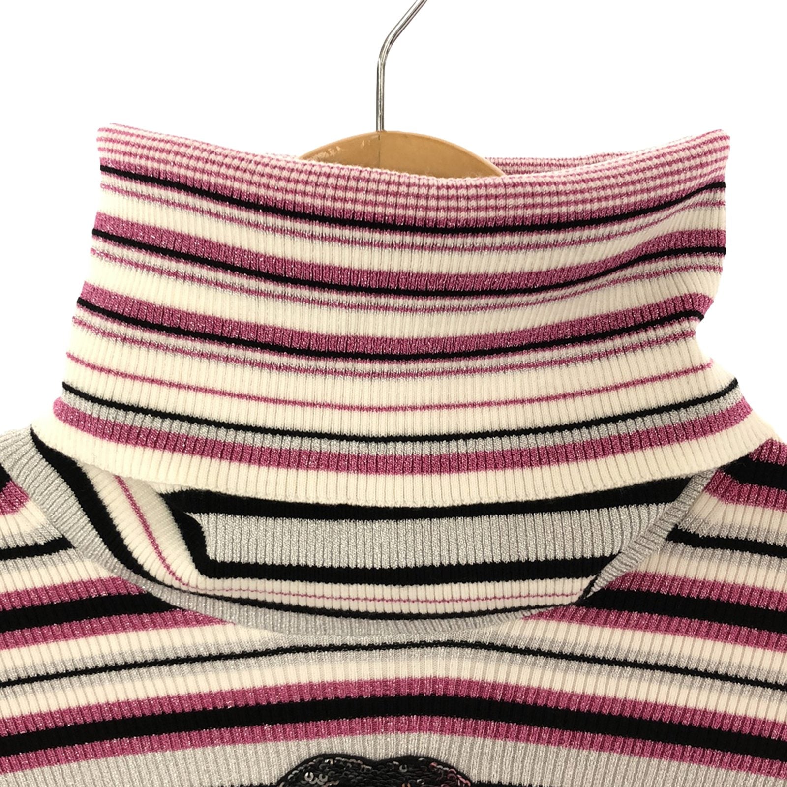 Chanel Wool Turtleneck Knit Top Pink