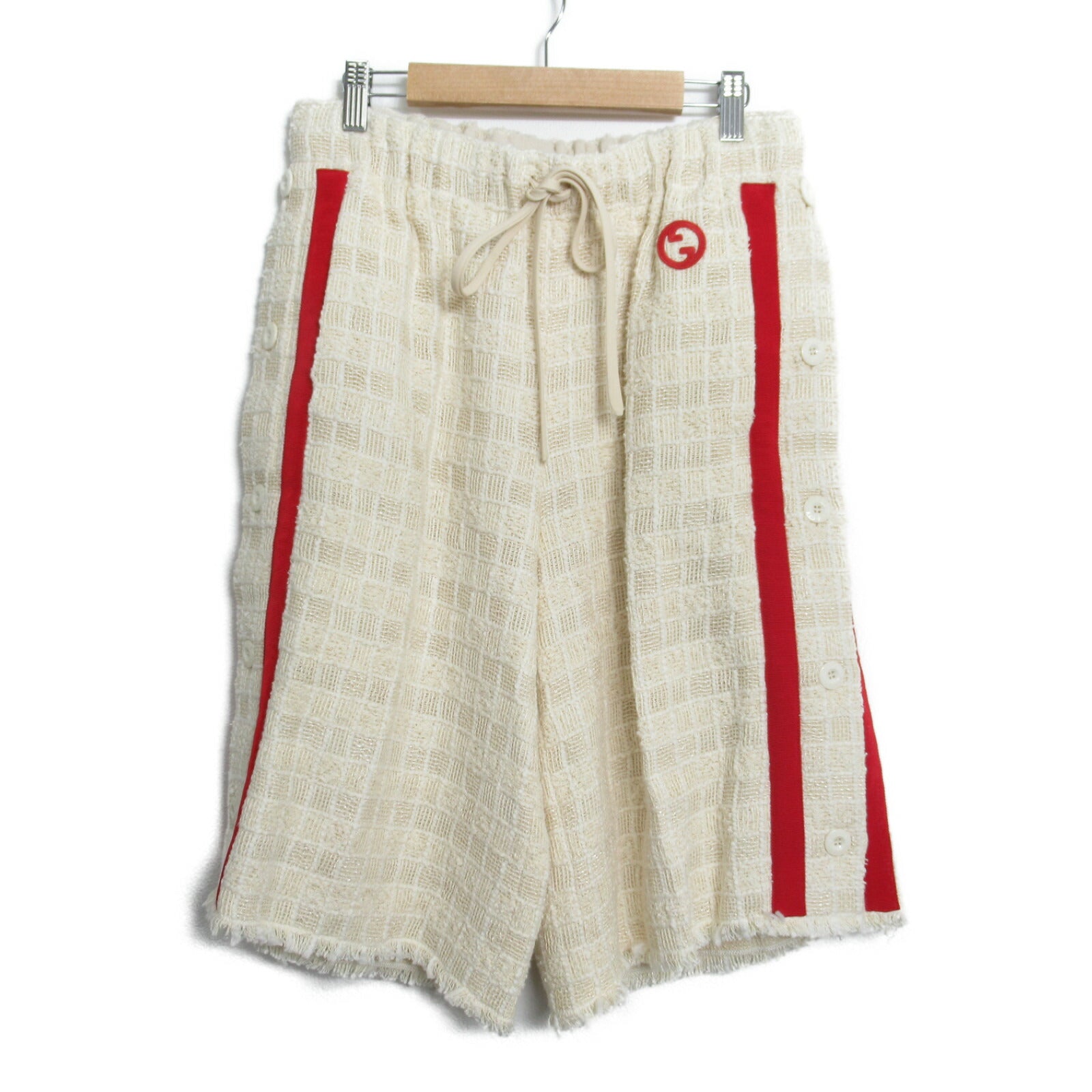 Gucci Cotton Pants Ivory/Red