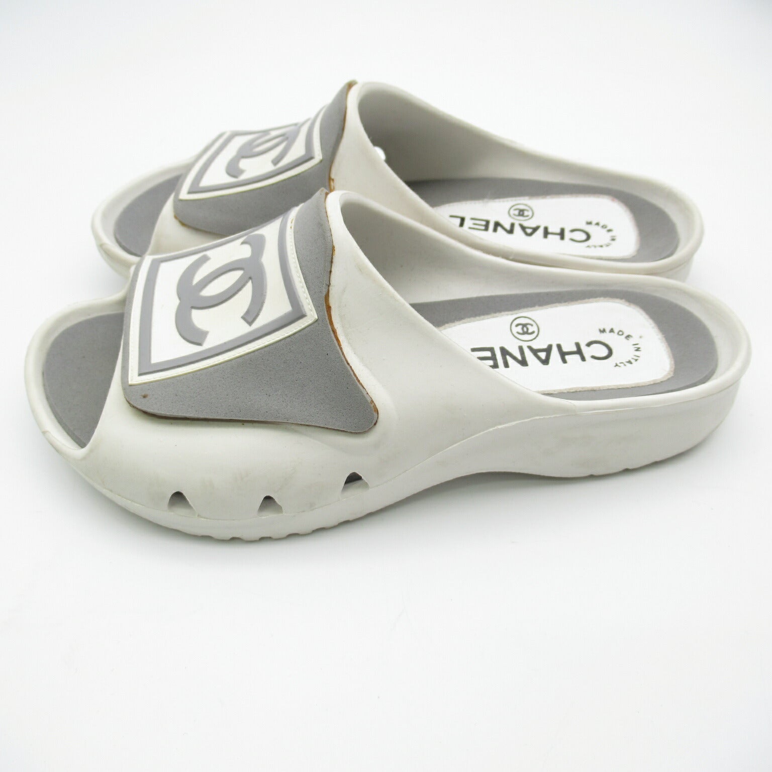 Chanel Women's Rubber Sandals White