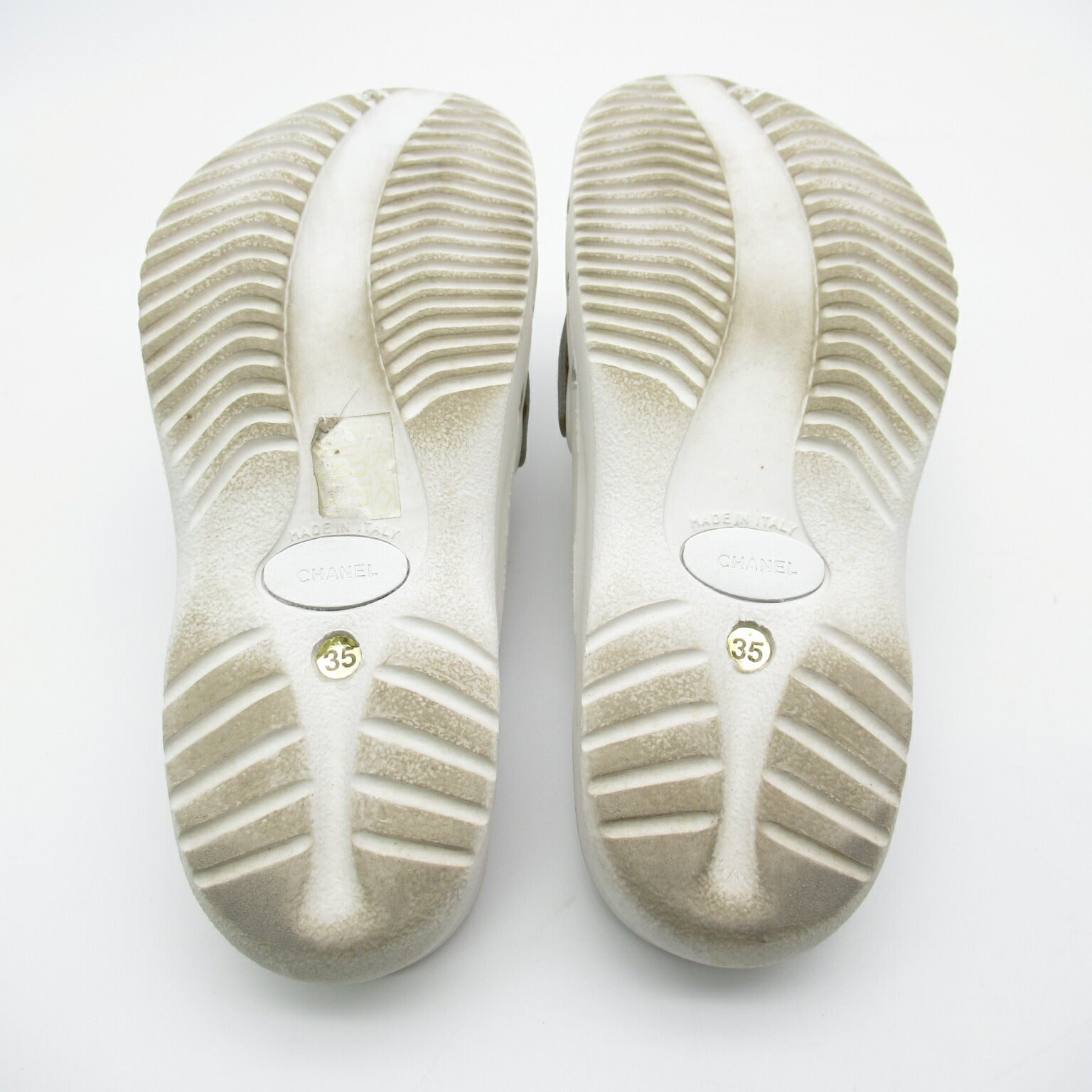 Chanel Women's Rubber Sandals White