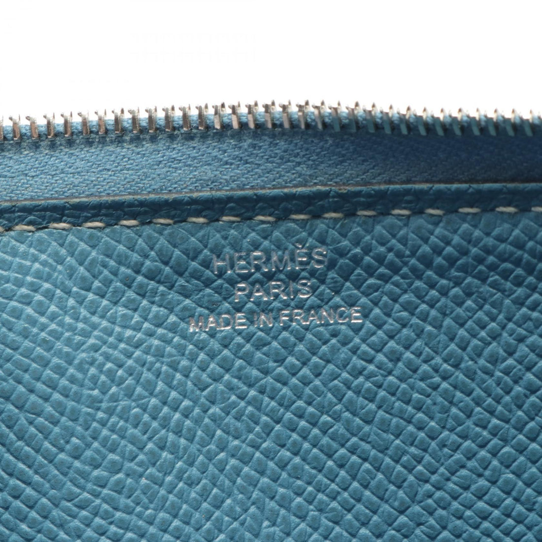 Hermes Azap Long Classic Epsom Wallet Blue