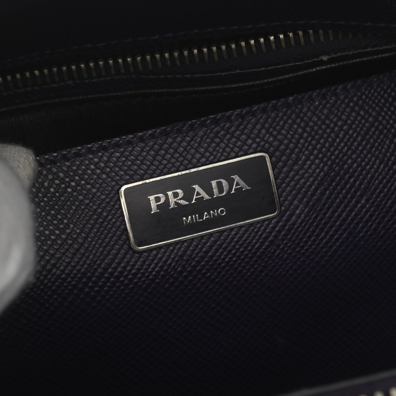 Prada Saffiano Leather Handbag Purple