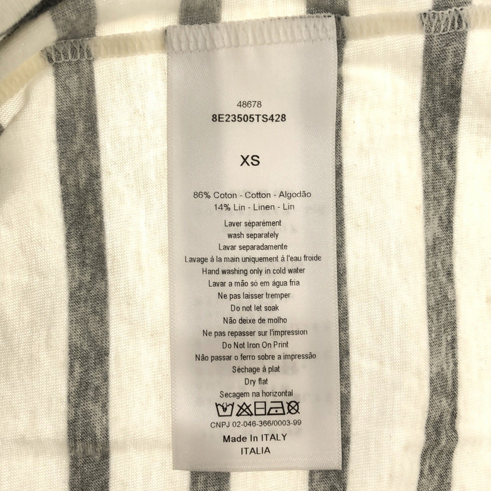 Dior Cotton Border Cutsew Top