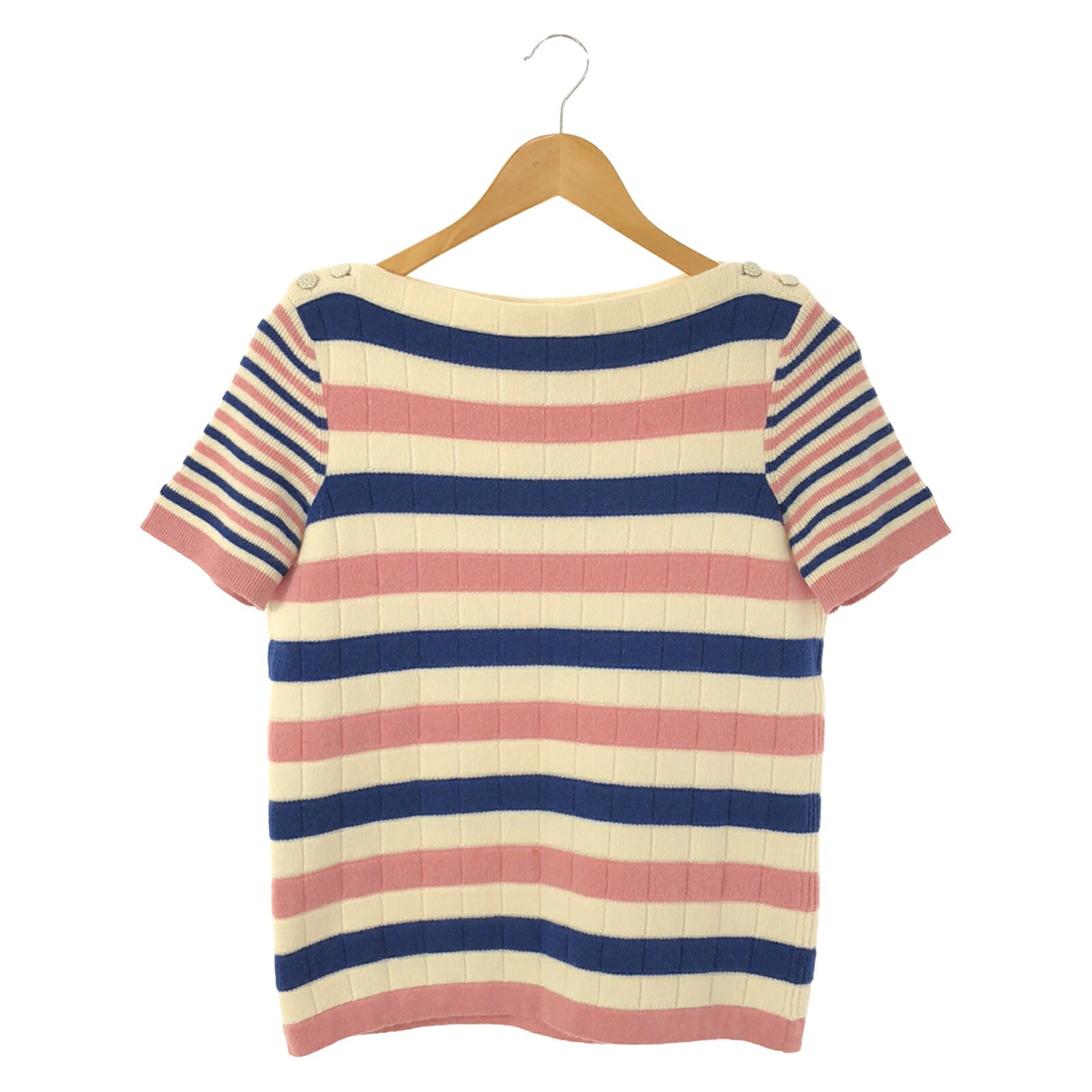 Chanel Cashmere Striped Knit Top