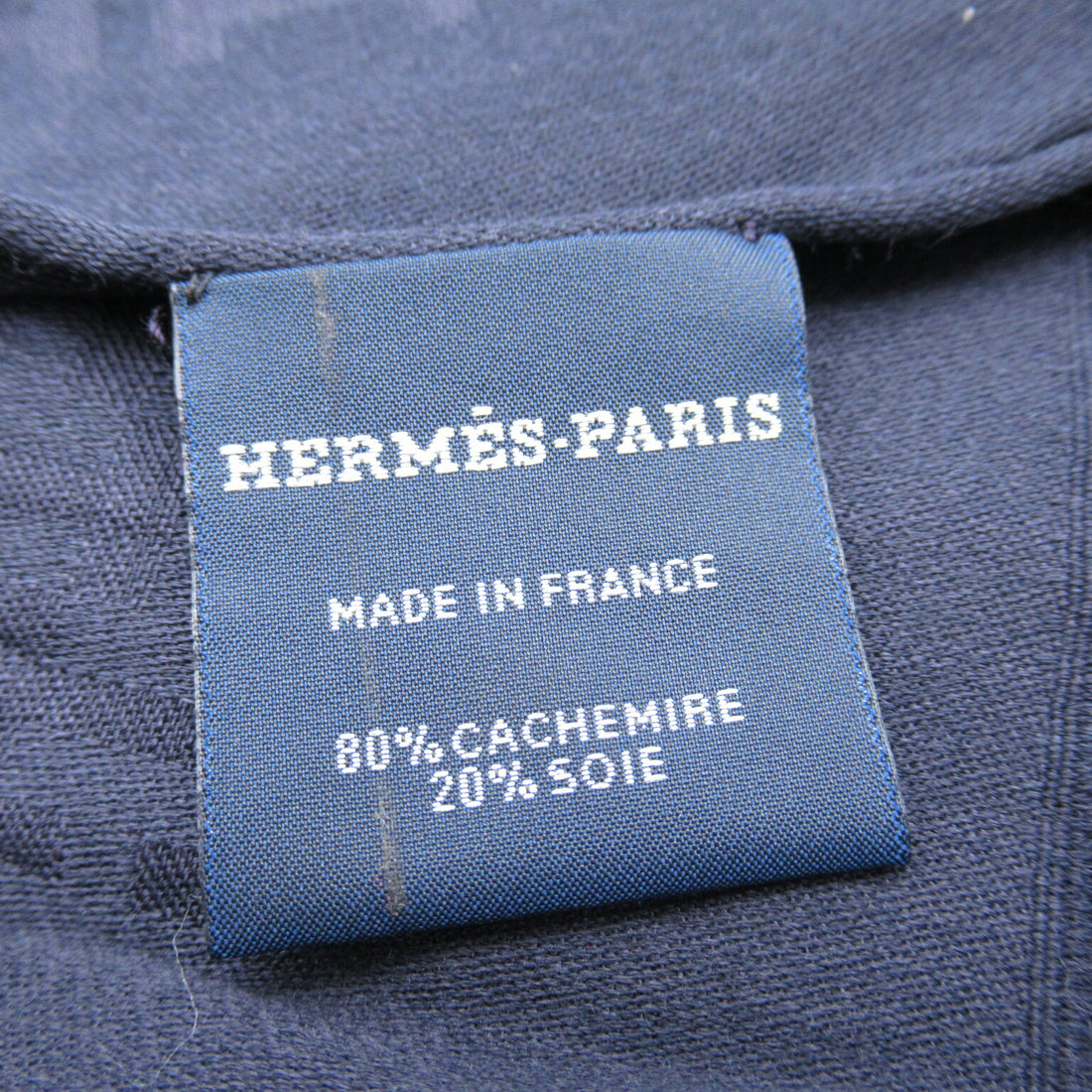 Hermes Cashmere Scarf Navy