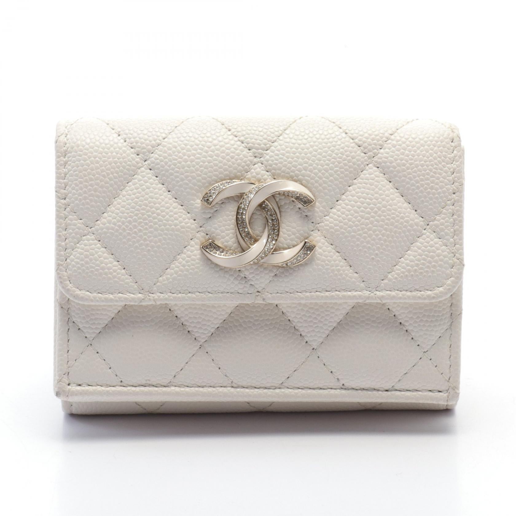 Chanel Caviar Skin Tri-fold Wallet