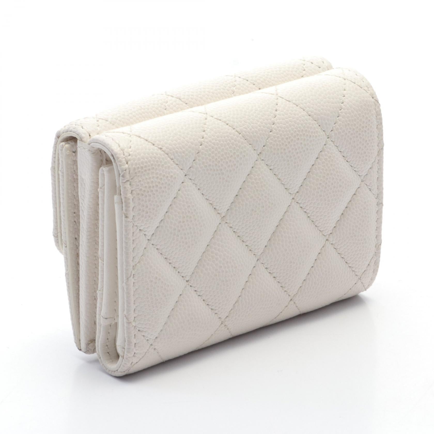 Chanel Caviar Skin Tri-fold Wallet