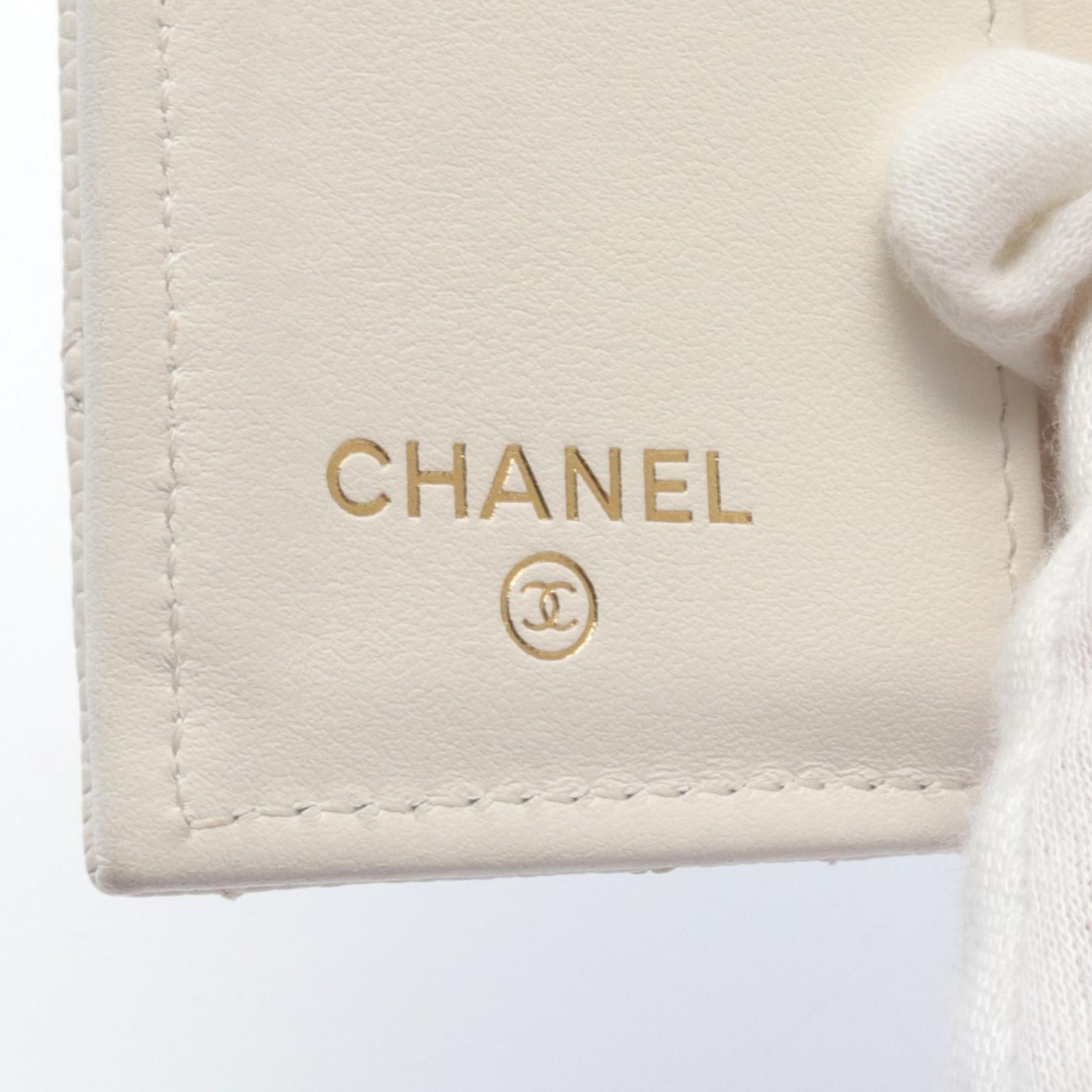 Chanel Caviar Skin Tri-fold Wallet