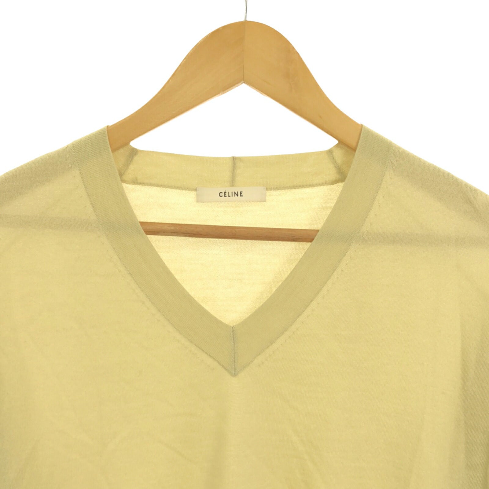 Celine Cashmere Knit Top Yellow