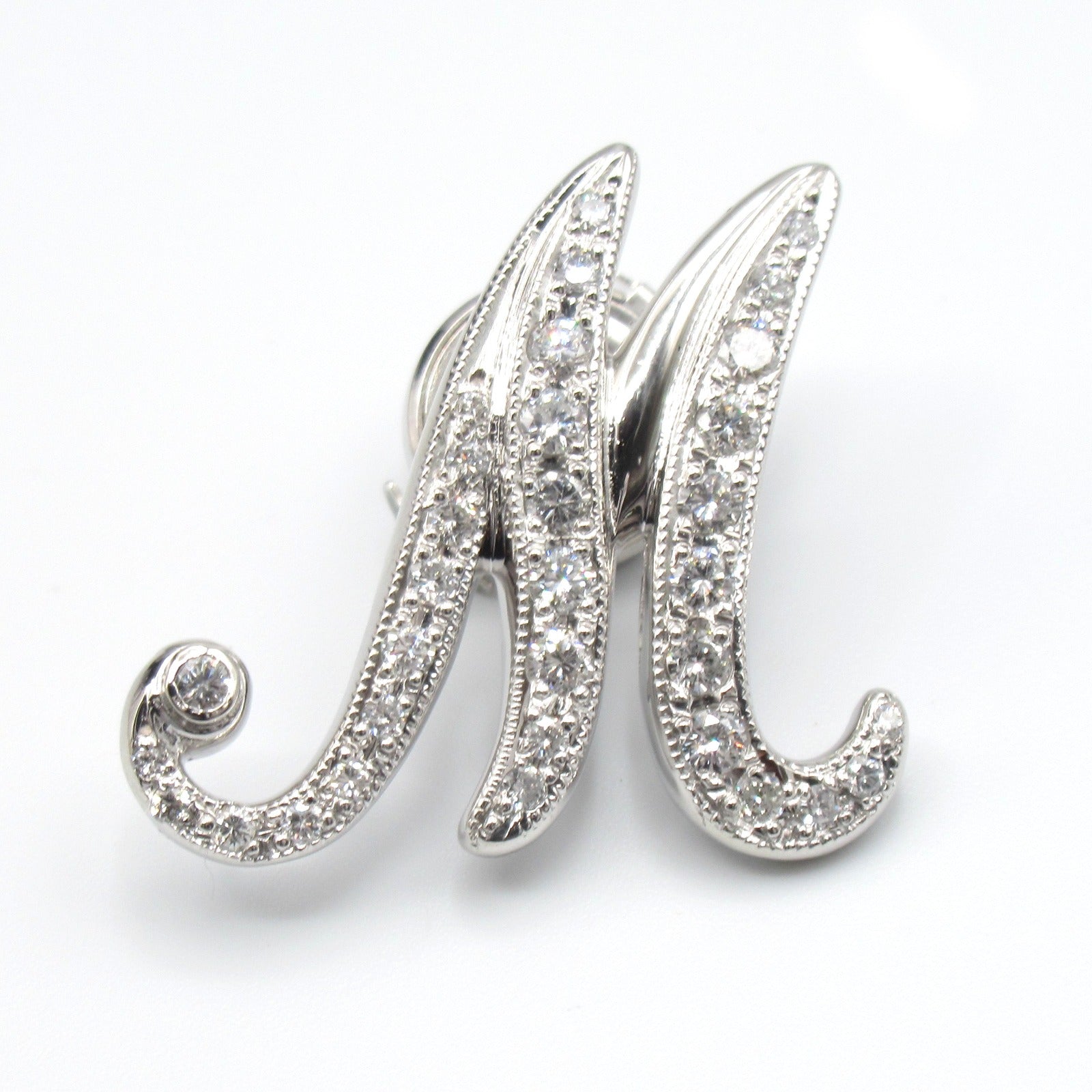 Platinum Diamond Brooch Jewelry