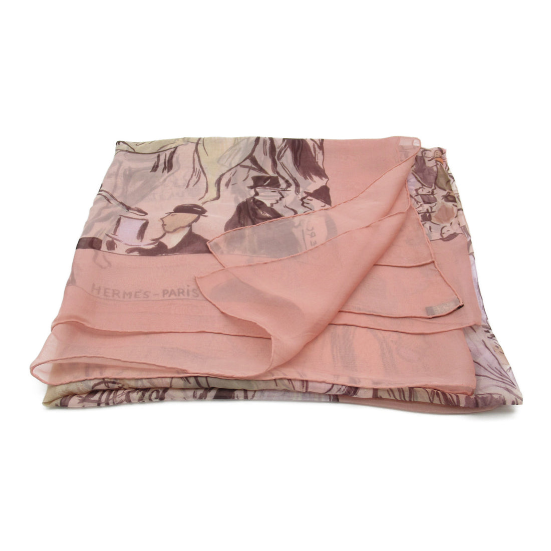 Hermes Silk Scarf Pink