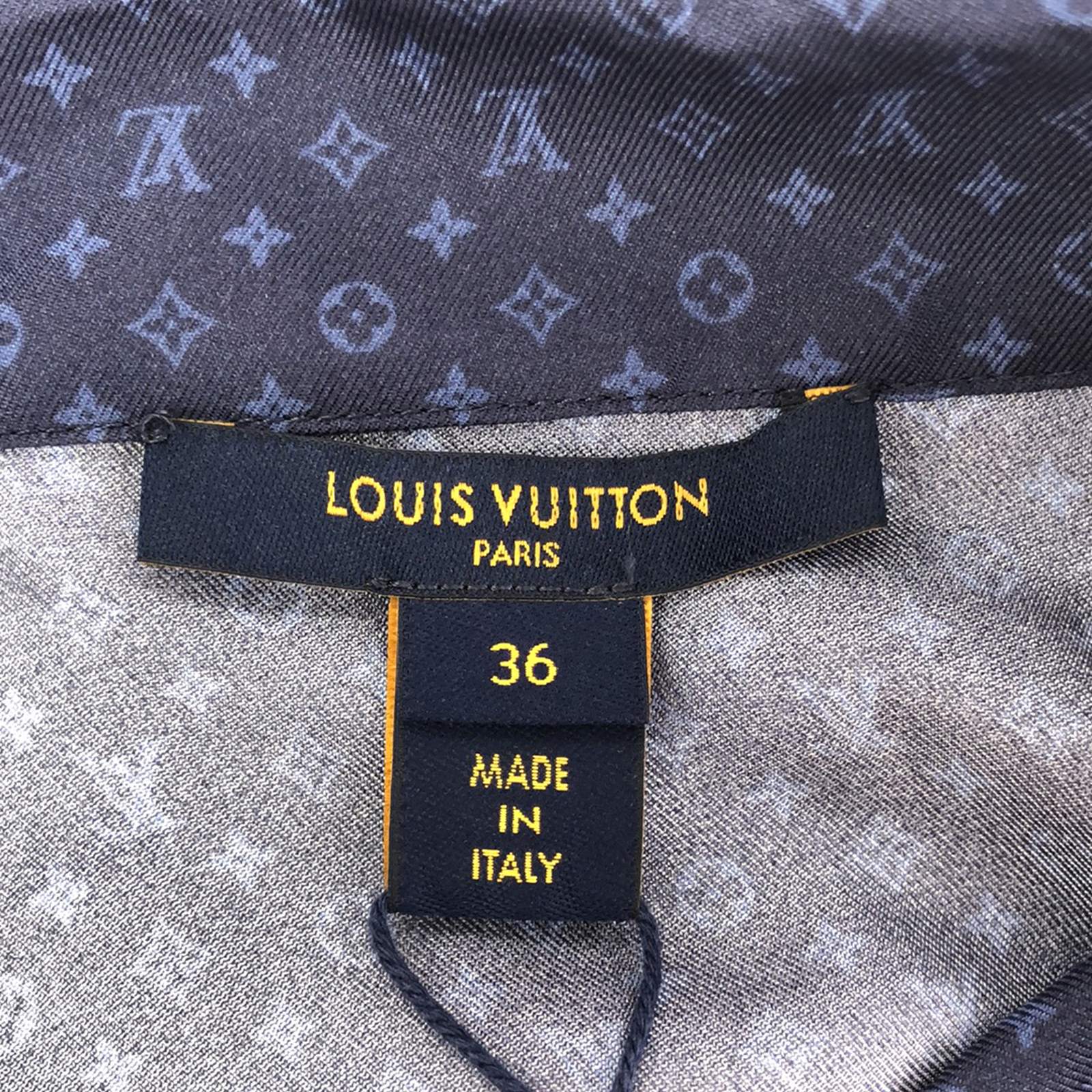 Louis Vuitton Silk Long Sleeve Shirt Blue