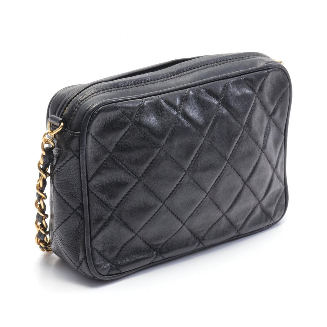 Chanel Matelasse Lambskin Shoulder Bag Black