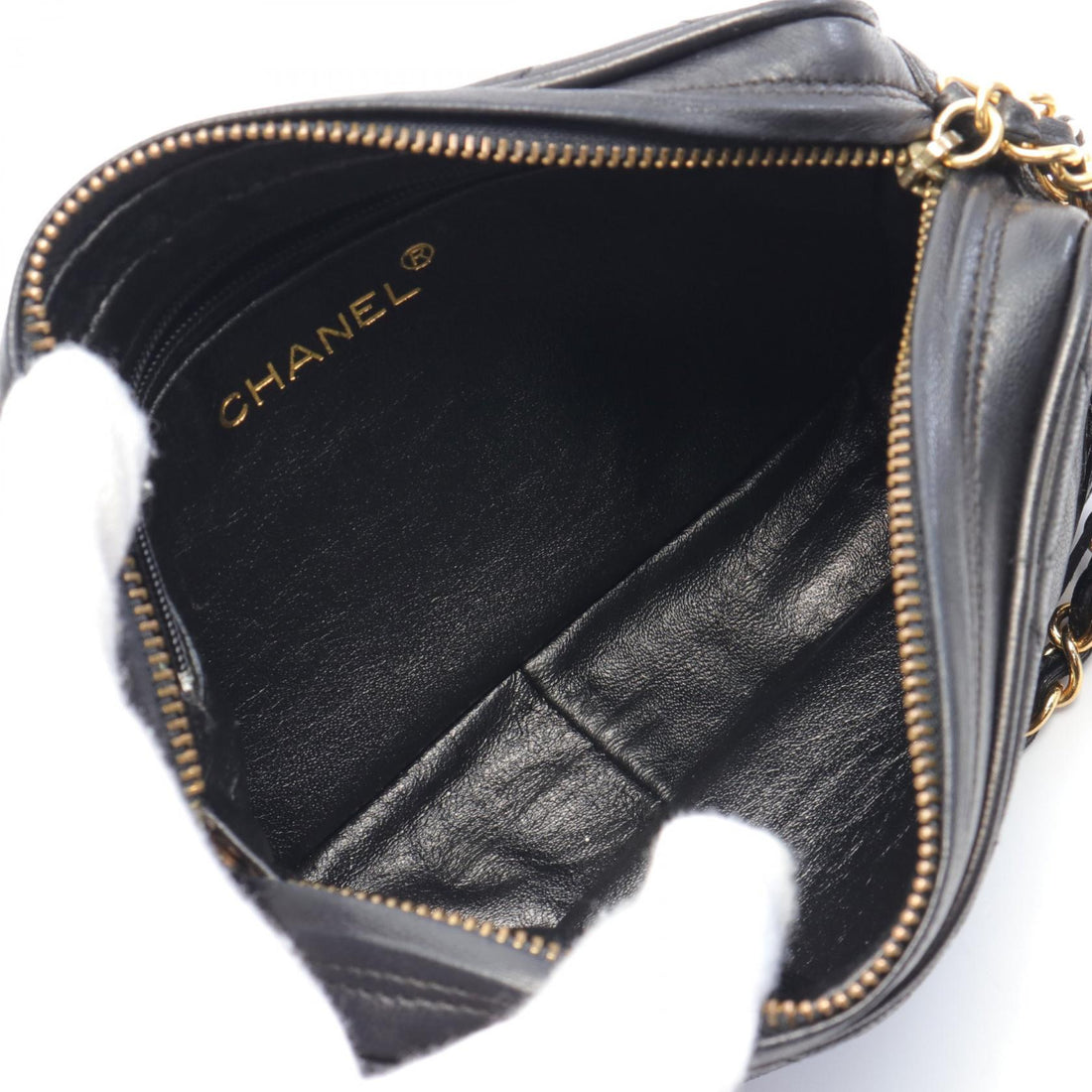 Chanel Matelasse Lambskin Shoulder Bag Black