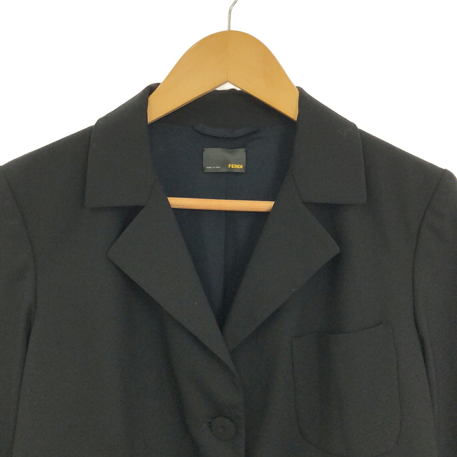 Fendi Wool Tailored Jacket Black