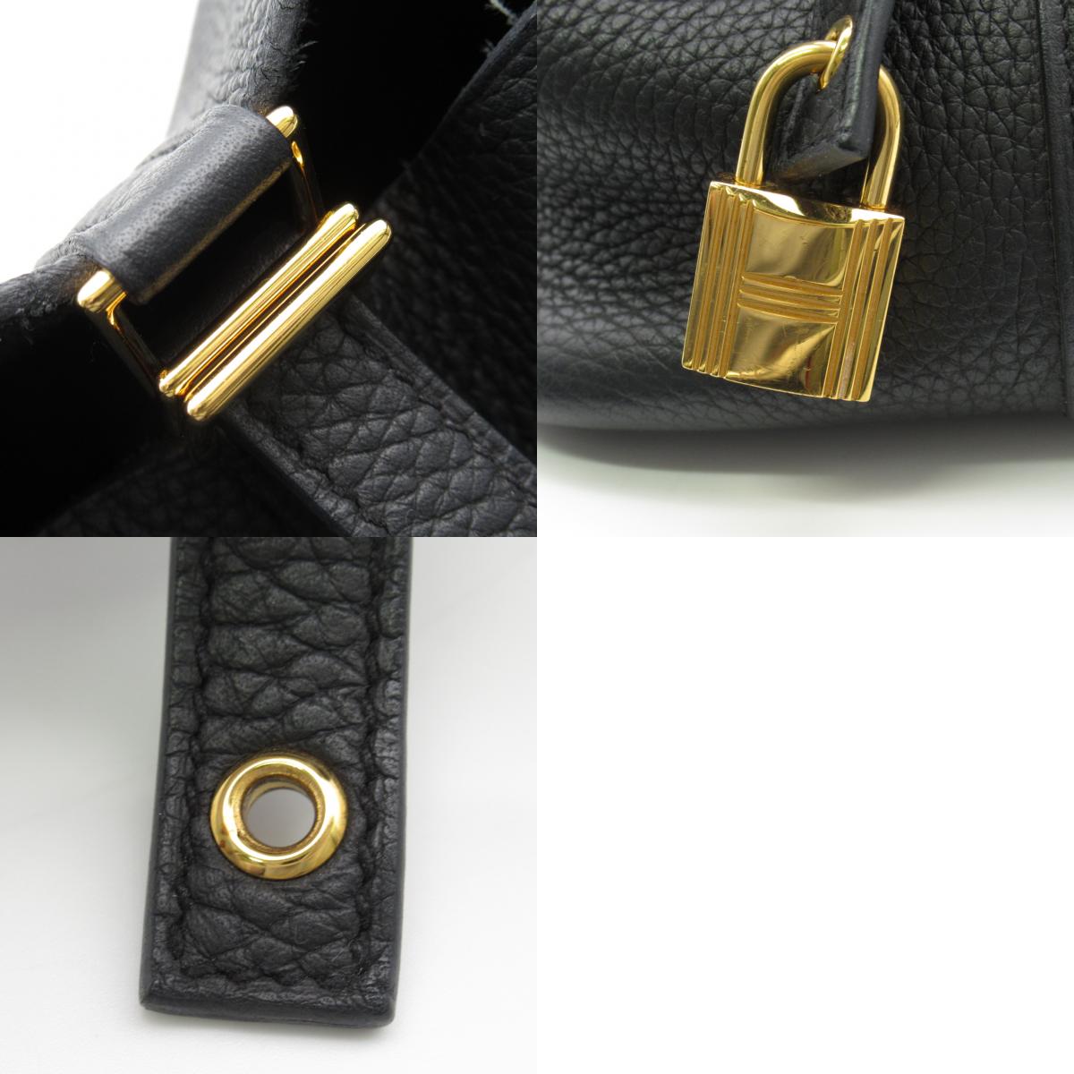 Hermes Picotin Lock MM Black Handbag Calf Leather